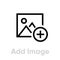 Add Image icon. Editable Vector Outline.