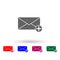 Add a message multi color icon. Simple glyph, flat vector of web icons for ui and ux, website or mobile application