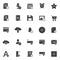 Add objects vector icons set
