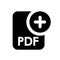 add pdf document file format icon or symbol for button