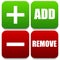 Add and Remove Buttons with Labels and symbols