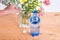 Add some soda into vase to keep cut flowers fresher