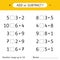 Add or subtract. Number range up to 10. Addition and subtraction. Mathematical exercises. Worksheet for kids