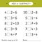 Add or subtract. Number range up to 10. Addition and subtraction. Worksheet for kids. Mathematical exercises