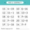 Add or subtract. Number range up to 20. Addition and subtraction. Mathematical exercises. Worksheet for kids
