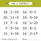 Add or subtract. Number range up to 20. Mathematical exercises. Worksheet for kids. Addition and subtraction