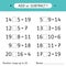 Add or subtract. Number range up to 20. Mathematical exercises. Worksheets for kids. Addition and subtraction