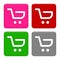 Add To Cart Buttons icons set. Shopping logo.