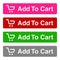 Add To Cart Buttons icons set. Shopping logo.