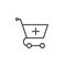 Add to shopping cart line icon