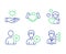 Add user, Handshake and Hold heart icons set. Love, Add person and Third party signs. Vector