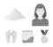 Addict, cocaine, marijuana, corpse.Drug set collection icons in monochrome style vector symbol stock illustration web.