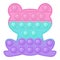 Addictive anti stress toy in pastel colors. Bubble anxiety developing vibrant pop it toys for kids. Vector illustration