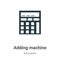 Adding machine vector icon on white background. Flat vector adding machine icon symbol sign from modern education collection for