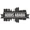 Addis Ababa Ethiopia Africa Icon Vector Art Design Skyline Flat City Silhouette Editable Template
