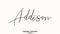 Addison Female name - Beautiful Handwritten Lettering Modern Calligraphy Text