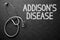 Addisons Disease on Chalkboard. 3D Illustration.