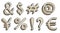 Additional keyboard symbols in cartoon style. And ampersand, dollar, hash symbol, number, yen, euro, percentage, exclamation and