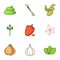 Additive from grass icons set, cartoon style