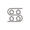 Address, district, house, neighborhood vector icon. Simple element illustration concept. Address, district, house, neighborhood