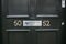 Address number in a wooden door