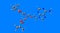 Adefovir molecular structure isolated on blue