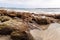 Adeje - Scenic view on the Costa Adeje beach with large stones on Tenerife, Canary Islands, Spain, Europe, EU.