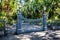 Adelaide botanic garden south Main gate entrance with old iron gate in Adelaide Australia