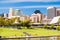 Adelaide city skyline viewed across Elder Park