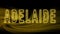 Adelaide Gold glitter lettering, Adelaide Tourism and travel, Creative typography text banner