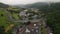Adenau, 22th of June 2021, Germany. Nurburgring Race track Nurburgring aerial drone view in the Eifel on a cloudy day.