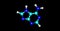 Adenine molecular structure isolated on black