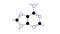 adenine molecule, structural chemical formula, ball-and-stick model, isolated image purine nucleobase