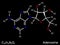 Adenosine, nucleoside, neurotransmitter structural formula. Vector illustration