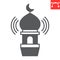 Adhan call glyph icon