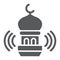 Adhan call glyph icon, ramadan and religion, mosque sign, vector graphics, a solid pattern on a white background, eps 10