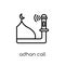 Adhan Call icon. Trendy modern flat linear vector Adhan Call icon on white background from thin line Religion collection