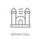 Adhan Call linear icon. Modern outline Adhan Call logo concept o