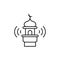 Adhan call, mosque icon. Simple line, outline vector religion icons for ui and ux, website or mobile application