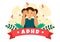 ADHD or Attention Deficit Hyperactivity Disorder Vector Illustration with Kids Impulsive and Hyperactive Behavior in Mental health