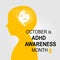 ADHD awareness month banner, flat vector illustration. Design for poster, card, banner and brochure