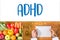 ADHD CONCEPT Printed Diagnosis Attention deficit hyperactivity d