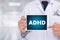 ADHD CONCEPT Printed Diagnosis Attention deficit hyperactivity d