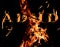 Adhd letters on a fire background