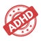 ADHD stamp - positive confirmation and certification of diagnosis