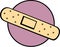 Adhesive bandage or bandaid medical tape vector