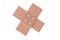 Adhesive bandage cross on white