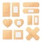 Adhesive bandage elastic medical plasters vector set