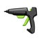 adhesive glue gun cartoon vector illustration