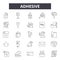 Adhesive line icons, signs, vector set, linear concept, outline illustration